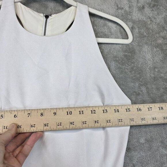 Alice + Olivia Dress Womens 4 Black White High Low Maxi Gown Colorblock Formal - Picture 11 of 16